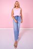 SSYS Collins Preppy Stripe Sleeveless Top In Pink