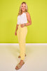 Vervet Yellow High Rise Crop Wide Leg Jeans