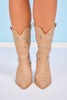 Taupe Star Studded Boots