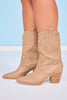 Taupe Star Studded Boots