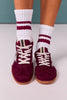 Shu Shop Burgundy Suede Sneaker