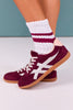 Shu Shop Burgundy Suede Sneaker