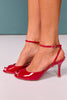 Red Patent Ankle Strap Heels