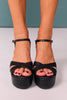 Shu Shop Black Leather Platform Block Heel