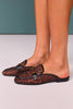Brown Animal Horsebit Loafers