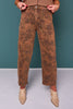 Vervet Brown Floral High Rise Barrel Jeans