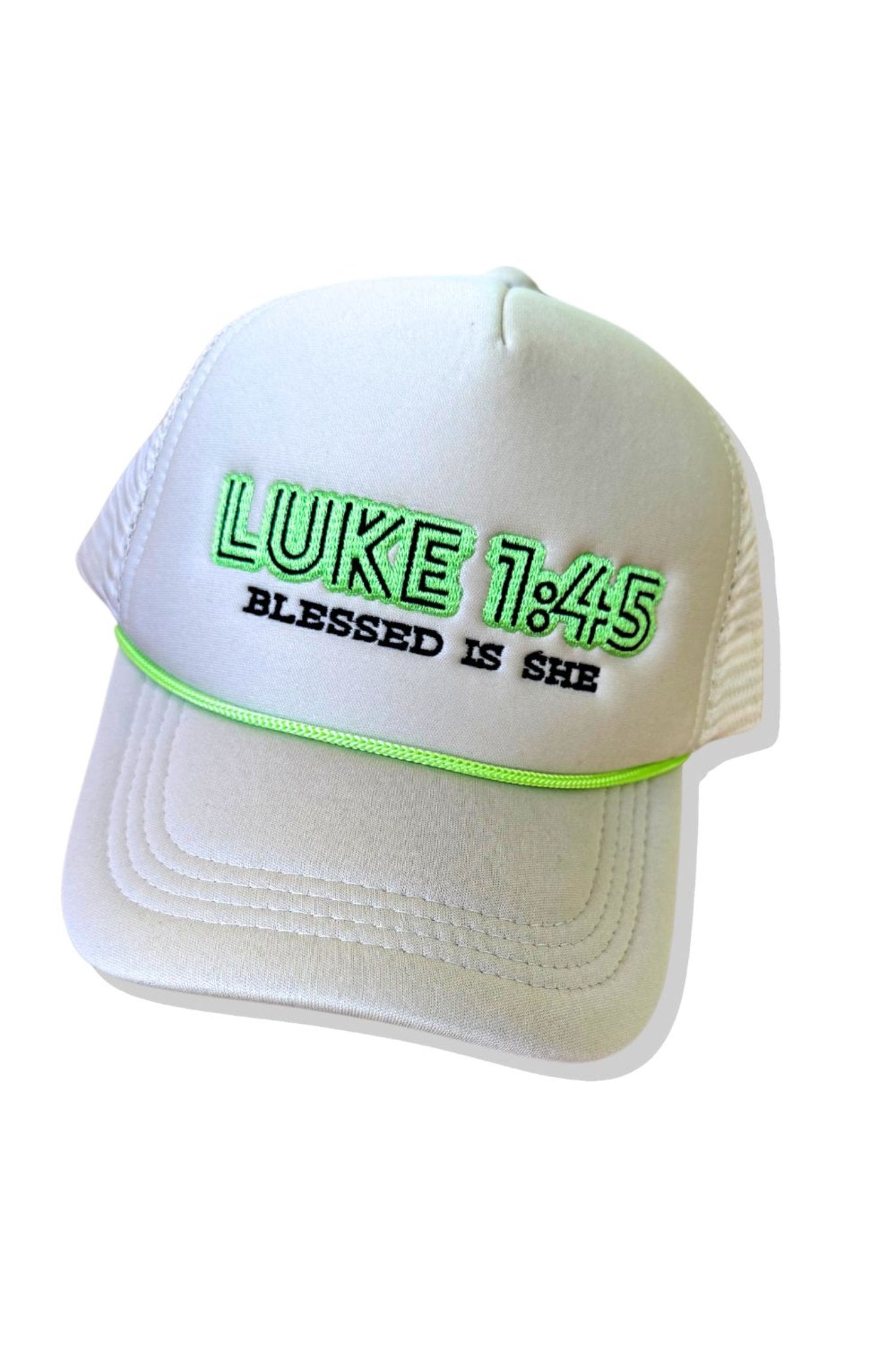 SSYS Luke 1:45 Tan Scripture Trucker Hat