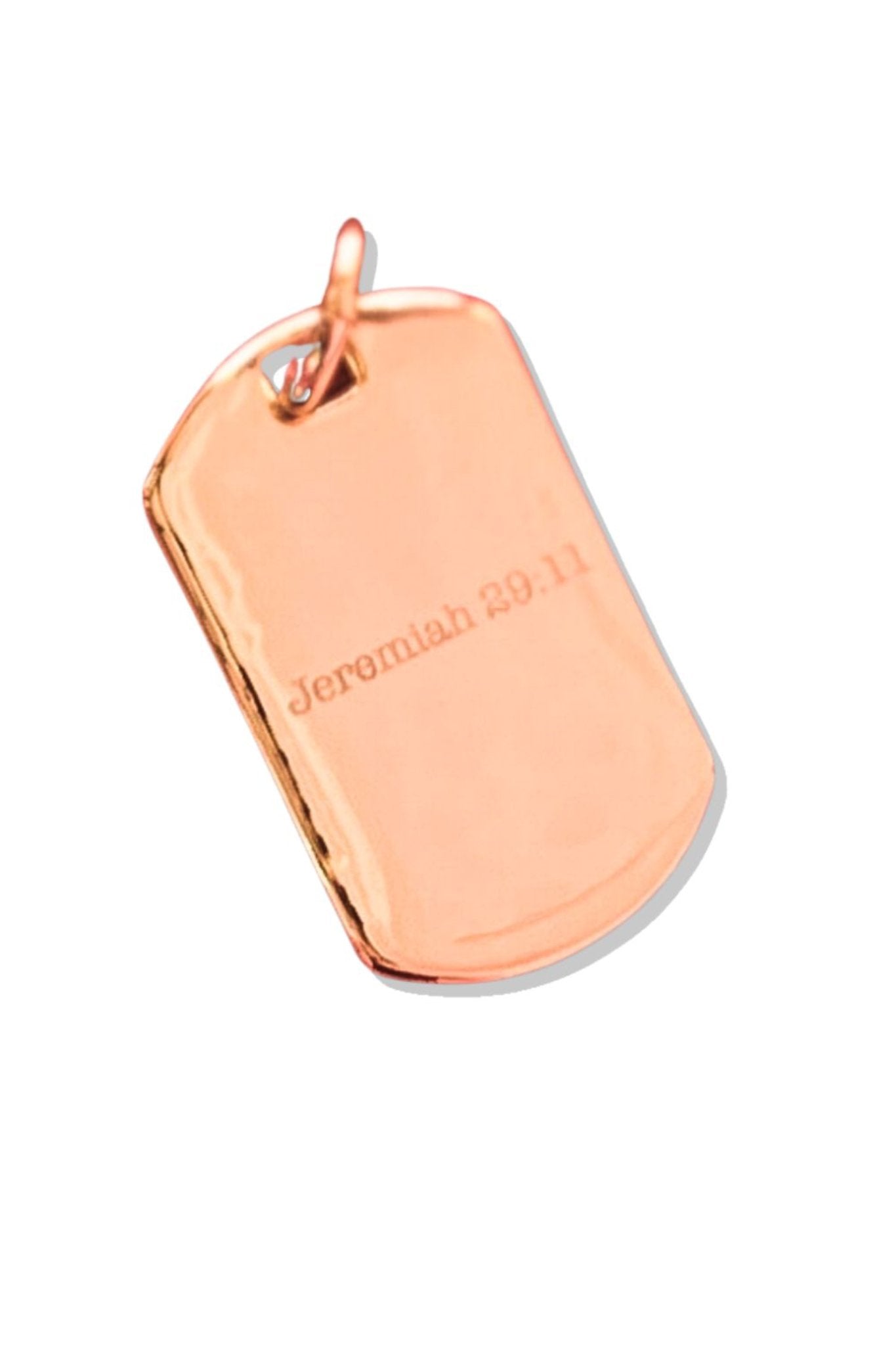 SSYS 18k Gold Plated Scripture Dog Tag Charm