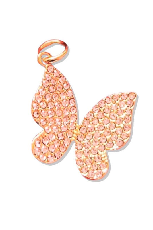 SSYS 18k Gold Plated Scripture Butterfly Charm