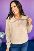 SSYS The Lucy Pullover In Taupe, elevated look, elevated style, must have style, must have top, fall top, fall style, mom style, scallop detail, ssys the label, shop style your senses by mallory fitzsimmons