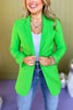 Green Collared Long Sleeve Blazer Jacket *FINAL SALE* *Final Sale*, blazer, must have blazer, must have style, elevated blazer, elevated style, saturday steal, mom style, office style, work to weekend, shop style your senses by mallory fitzsimmons, ssys by mallory fitzsimmons