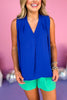 Blue V Neck Sleeveless Top, must have tank, basic tank, elevated basics, must have basic, elevated tank top, mom style, warm fashion, shop style your senses by mallory fitzsimmons, ssys by Mallory Fitzsimmons