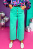  Green Button Front Wide Leg Raw Hem Pants, must have pants, must have style, street style, spring style, spring fashion, spring pants, elevated style, elevated pants, mom style, shop style your senses by mallory fitzsimmons