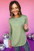 SSYS Olive Long Sleeve Active Top, elevated top, elevated style, elevated athleisure, must have top, must have athleisure, mom style, ssys the label, ssys athleisure, shop style your senses by mallory fitzsimmons