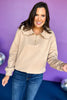 SSYS The Lucy Pullover In Taupe, elevated look, elevated style, must have style, must have top, fall top, fall style, mom style, scallop detail, ssys the label, shop style your senses by mallory fitzsimmons