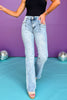 Mica Super High Rise Relaxed Flare Double Button Jeans, trendy denim,  must have jeans, must have style, must have denim, spring fashion, spring style, street style, mom style, elevated comfortable, elevated style, shop style your senses by mallory fitzsimmons  Edit alt text