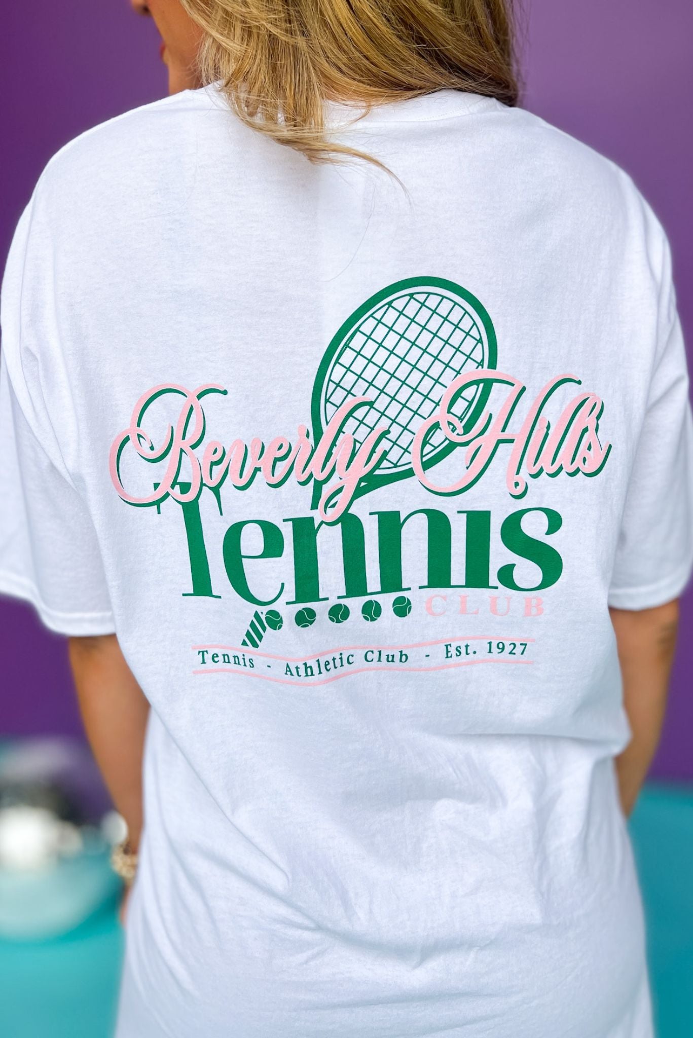 White Beverly Hills Tennis Club Graphic Tee *FINAL SALE*