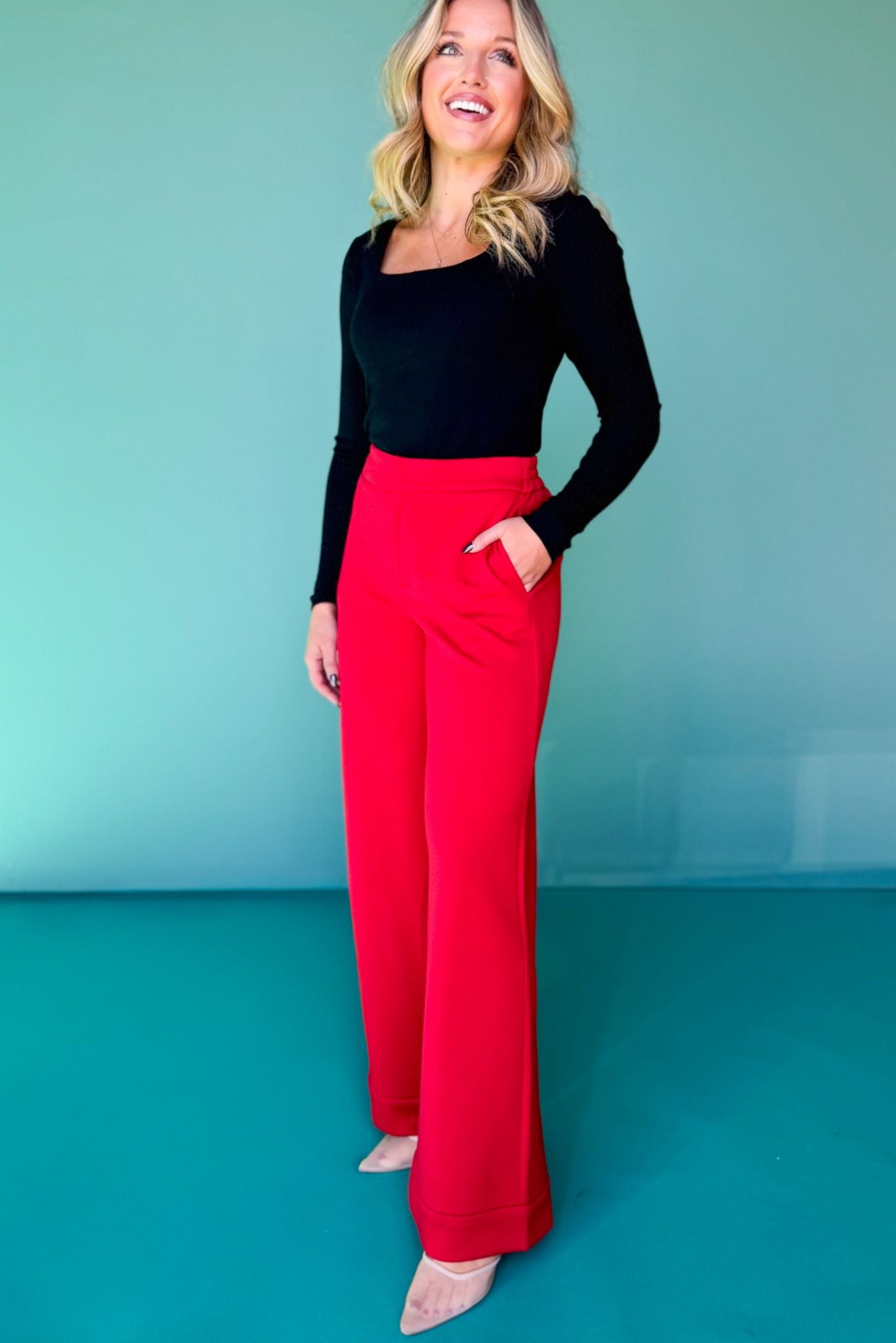 SSYS The Lexi Air Trousers In Red *FINAL SALE*