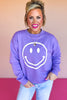 Lavender Smile Round Neck Sweatshirt *FINAL SALE*