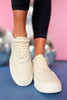 Cream Scalloped Detail Platform Sneaker, must have shoes, must have sneakers, elevated sneakers, mom style, shop style your senses by mallory fitzsimmons