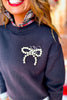 SSYS Pearl Bow Sweater In Black