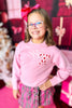 SSYS Kids Candy Cane Sweater In Pink