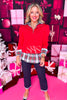 SSYS Elizabeth Long Sleeve Cane Quilted Top In Red