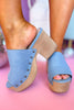 Shu Shop Denim Metallic Stud Platform Sandals, shoes, sandals, must have platform sandal, denim sandal, summer sandal, ssys by Mallory Fitzsimmons