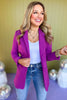 Plum Collared Long Sleeve Blazer Jacket *FINAL SALE* *Final Sale*, must have blazer, must have style, elevated blazer, elevated style, saturday steal, mom style, office style, work to weekend, shop style your senses by mallory fitzsimmons, ssys by mallory fitzsimmons