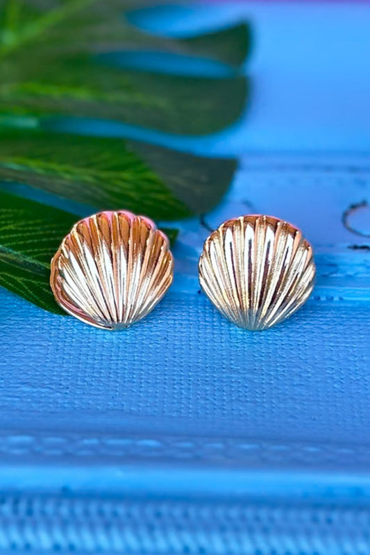 Gold Seashell Earrings, accessory, earrings, must have earrings, spring accessory, summer accessory, shop style your senses by mallory fitzsimmons, ssys by mallory fitzsimmons