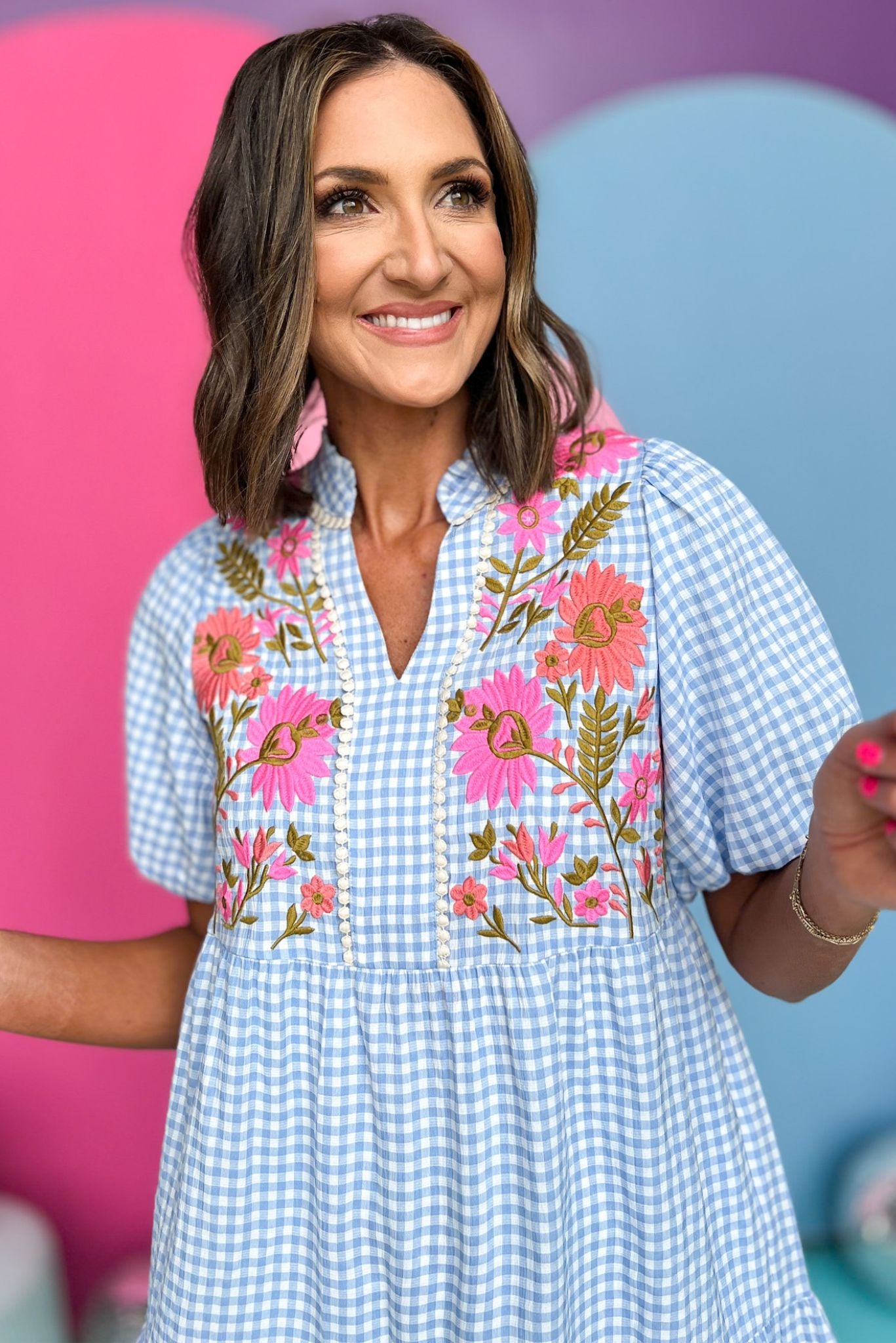 Ebay Thml Embroidered Shift Dress THML Pink Embroidered Detail Frill V Neck Puff Sleeve Tiered Dress Ebay Thml Embroidered Shift Dress THML Pink Embroidered Detail Frill V Neck Puff Sleeve Tiered Dress