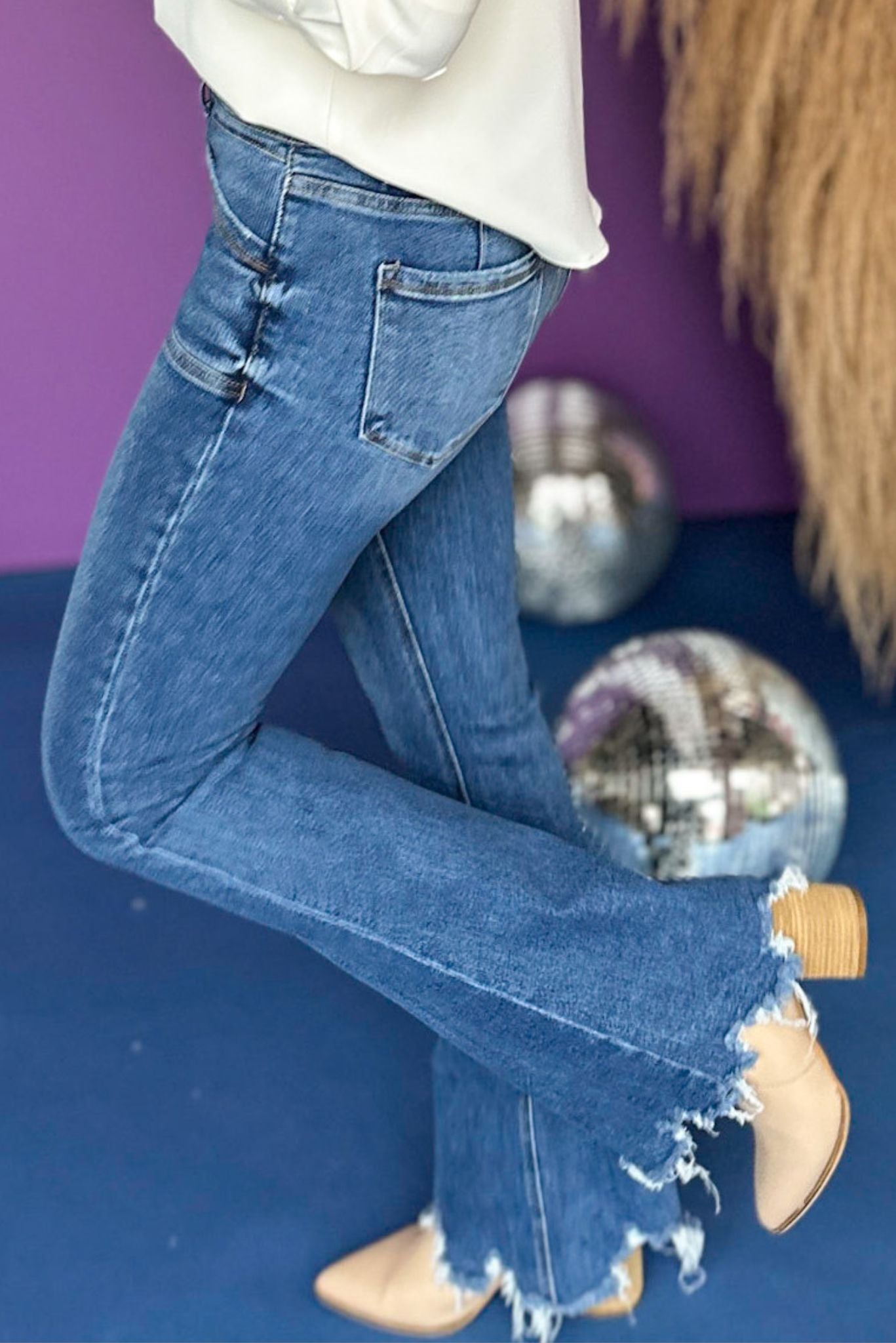 Mica High Rise Distressed Hem Flare Jeans, must have denim, must have style, elevated style, elevated denim, fall fashion, fall style, mom style, shop style your senses by mallory fitzsimmons