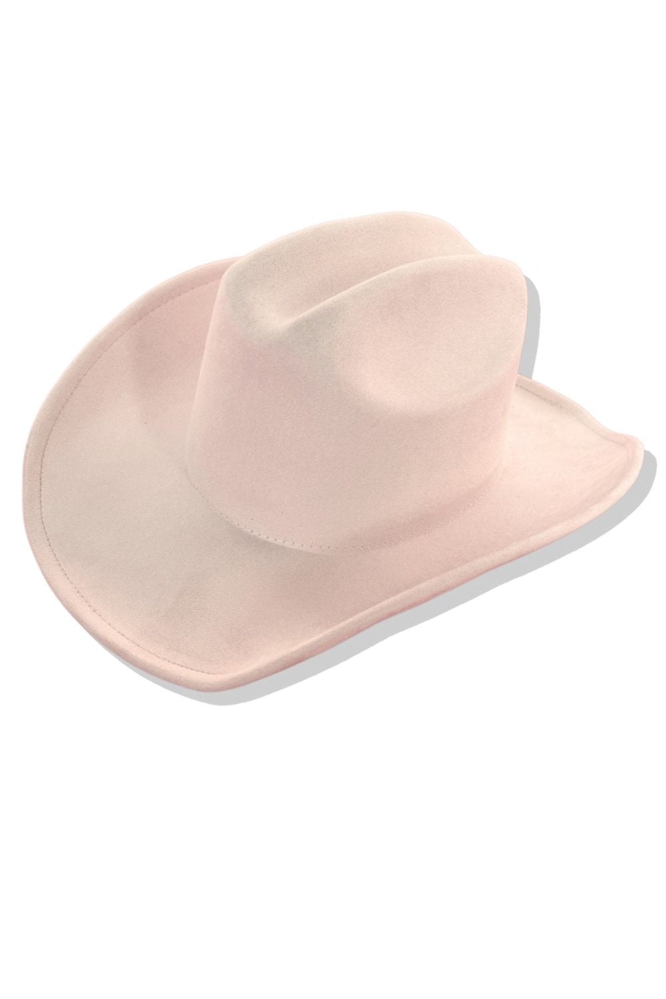 Blush Bandless Faux Suede Hat