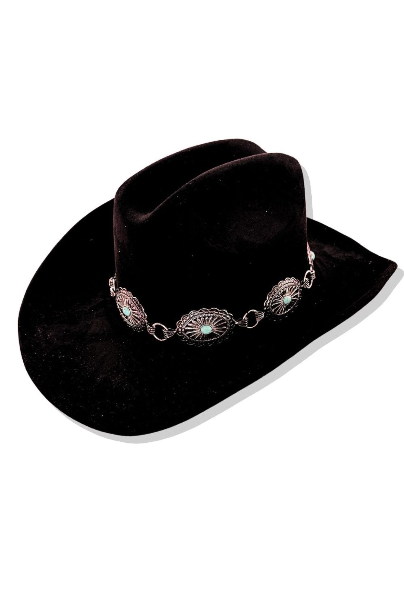 Black Western Band Hat