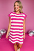 Hot Pink Striped Cap Sleeve Dress, must have dress, must have style, weekend style, brunch style, spring fashion, elevated style, elevated style, mom style, shop style your senses by mallory fitzsimmons, ssys by mallory fitzsimmons