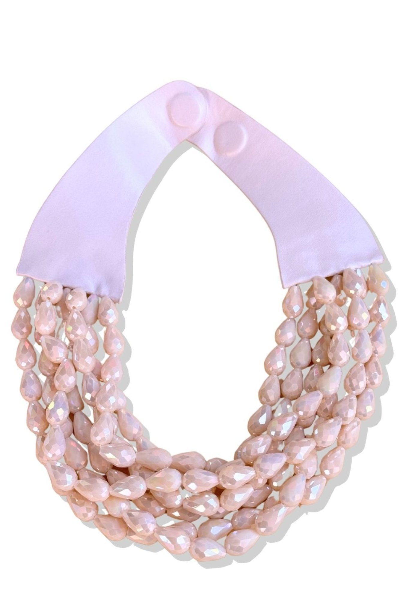 Blush Beaded Layered Magnetic Necklace