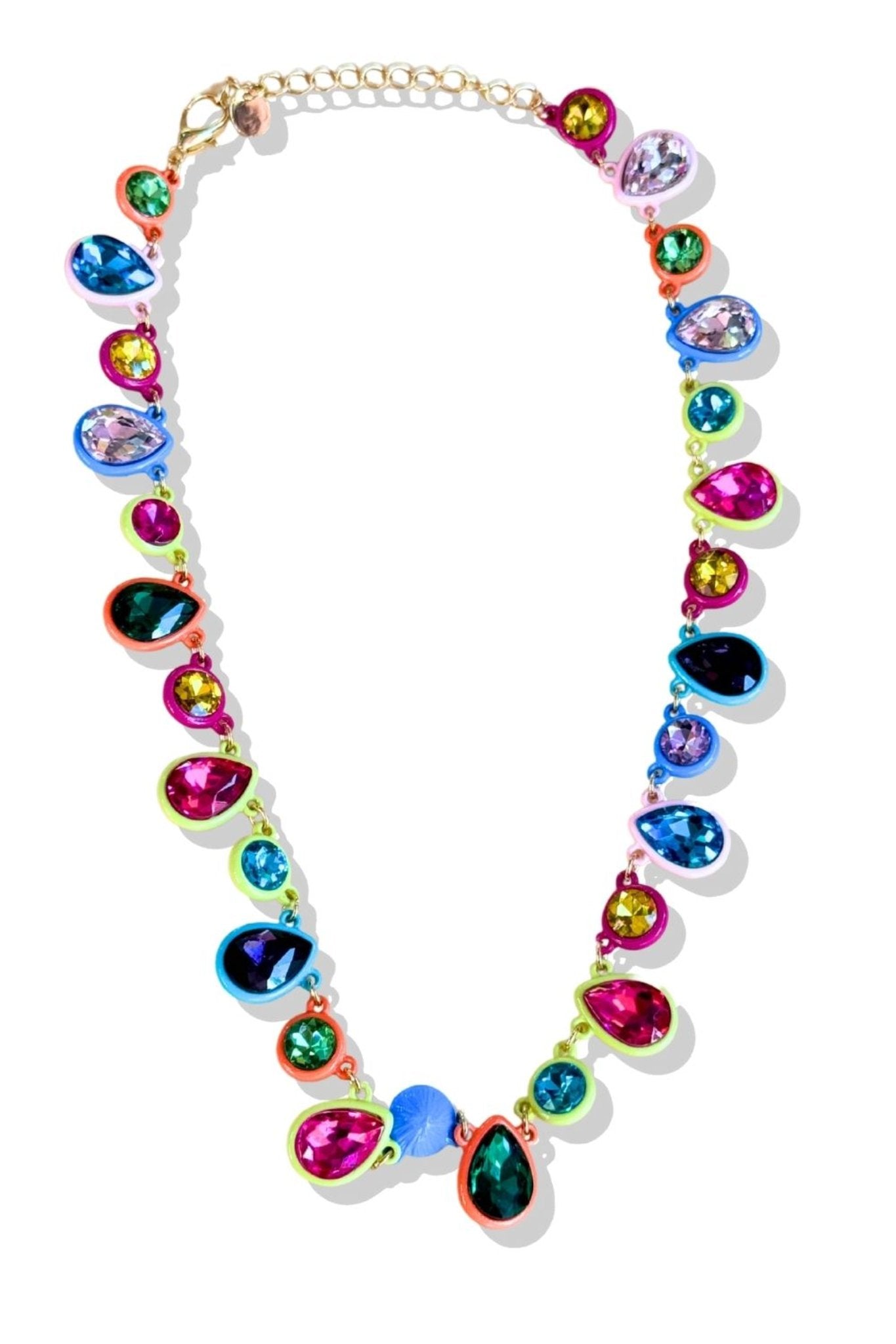 Fuchsia Multi Jewel Necklace