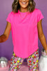 SSYS Neon Pink Short Sleeve Active Top, elevated top, elevated style, elevated active top, must have active top, mom style, must have color, athleisure, SSYS the label, SSYS athleisure, shop style your senses by mallory fitzsimmons