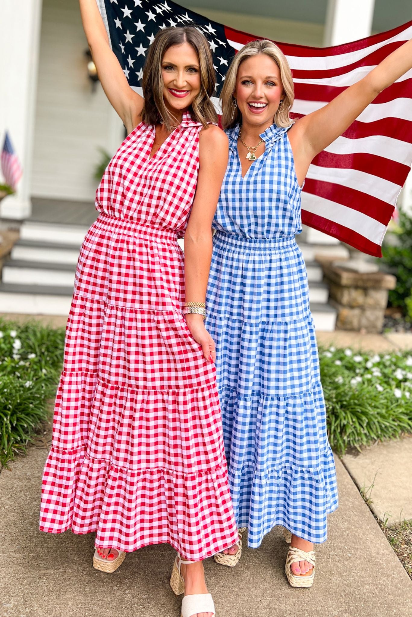 SSYS The Margot Sleeveless Top In Red Gingham, ssys top, ssys the label, elevated top, must have top, Fourth of July collection, must have style, mom style, summer style, shop style your senses by MALLORY FITZSIMMONS, ssys by MALLORY FITZSIMMONS