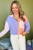  Lilac Colorblock Button Down Pocket Detail Top, must have top, must have style, office style, spring fashion, elevated style, elevated top, mom style, work top, shop style your senses by mallory fitzsimmons