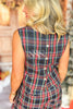 SSYS Clove Black Tartan Plaid Sleeveless Top