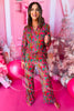 SSYS The Millie Long Sleeve Pants Pajamas Set In Pink Trees