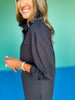 SSYS Emilia Collared Front Pocket Top In Black