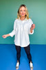 SSYS Emilia Collared Front Pocket Top In White