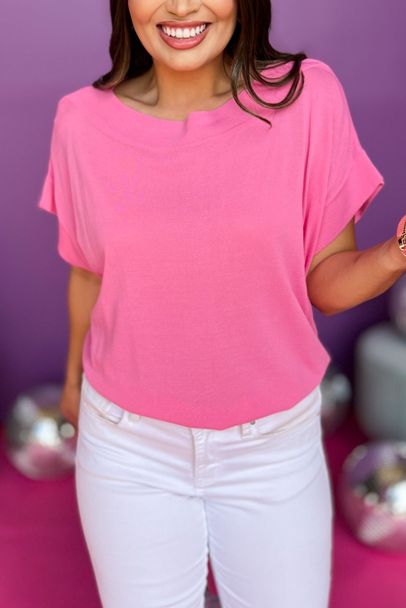 Pink Dolman Short Sleeve Top, pink top, easy top, casual top, must have top, must have style, brunch style, summer style, spring fashion, elevated style, elevated top, mom style, shop style your senses by mallory fitzsimmons, ssys by mallory fitzsimmons