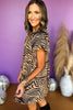 Light Brown Animal Printed Tie Detail Dress, fall dress, elevated style, elevated dress, mom style, mom dress, fall style, must have dress, animal printed dress, printed dress, shop style your senses by mallory fitzsimmons