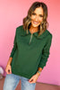 SSYS The Lucy Pullover In Hunter Green, must have top, must have style, must have fall, elevated style, elevated top, mom style, fall style, fall top, scallop detail, ssys the label, shop style your senses by mallory fitzsimmons