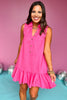  Pink Collared Button Front Sleeveless Ruffle Hem Dress, must have dress, must have style, weekend style, brunch style, spring fashion, elevated style, elevated style, mom style, shop style your senses by mallory fitzsimmons, ssys by mallory fitzsimmons