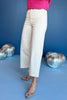 Mica Off White Chromatic High Rise Button Front Crop Wide Leg Jeans, must have pants, must have denim, must have style, must have comfortable style, fall fashion, fall style, street style, mom style, elevated comfortable, elevated loungewear, elevated style, shop style your senses by mallory fitzsimmons