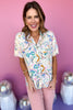 Ivory Multi Collared Button Down Frayed Hem Short Sleeve Top, must have top, must have style, brunch style, summer style, spring fashion, elevated style, elevated top, mom style, shop style your senses by mallory fitzsimmons, ssys by mallory fitzsimmons